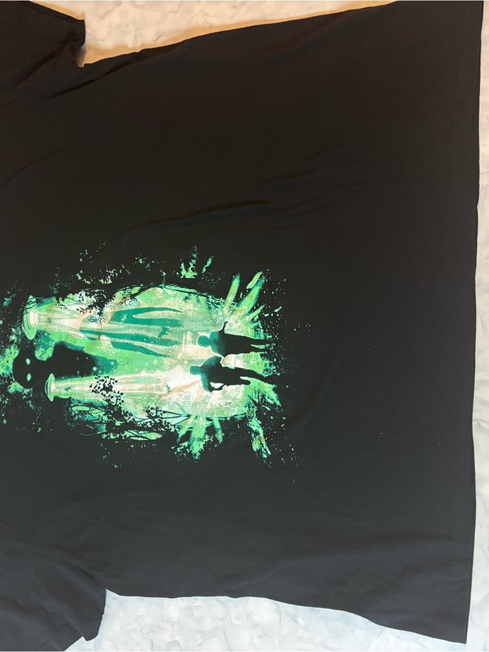 The X-Files Shirt XL Black Threadless Loot Crate Alien Graphic Tee Glow In Dark